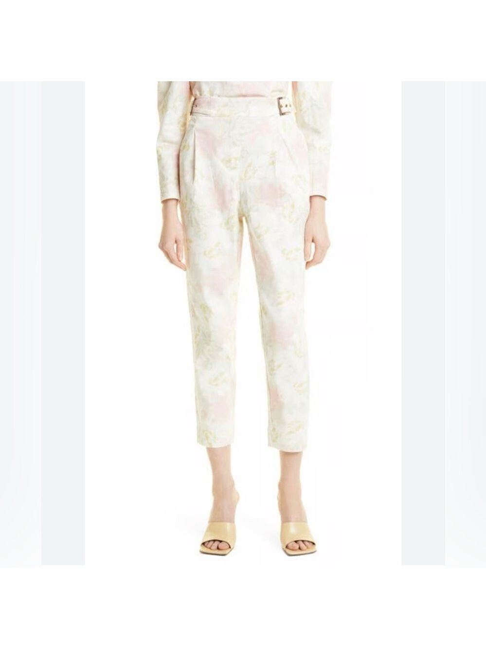 Ted Baker London Aphraa Floral Print Buckle Waist Band Tapered Trouser - Picture 6 of 12